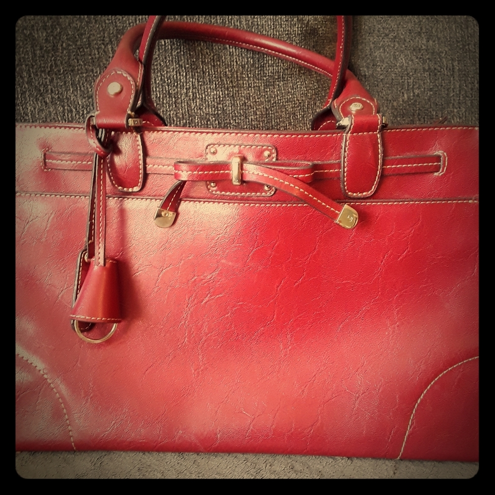 Liz Claiborne red large purse